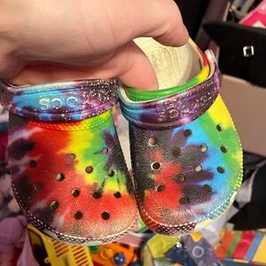 Rainbow crocs